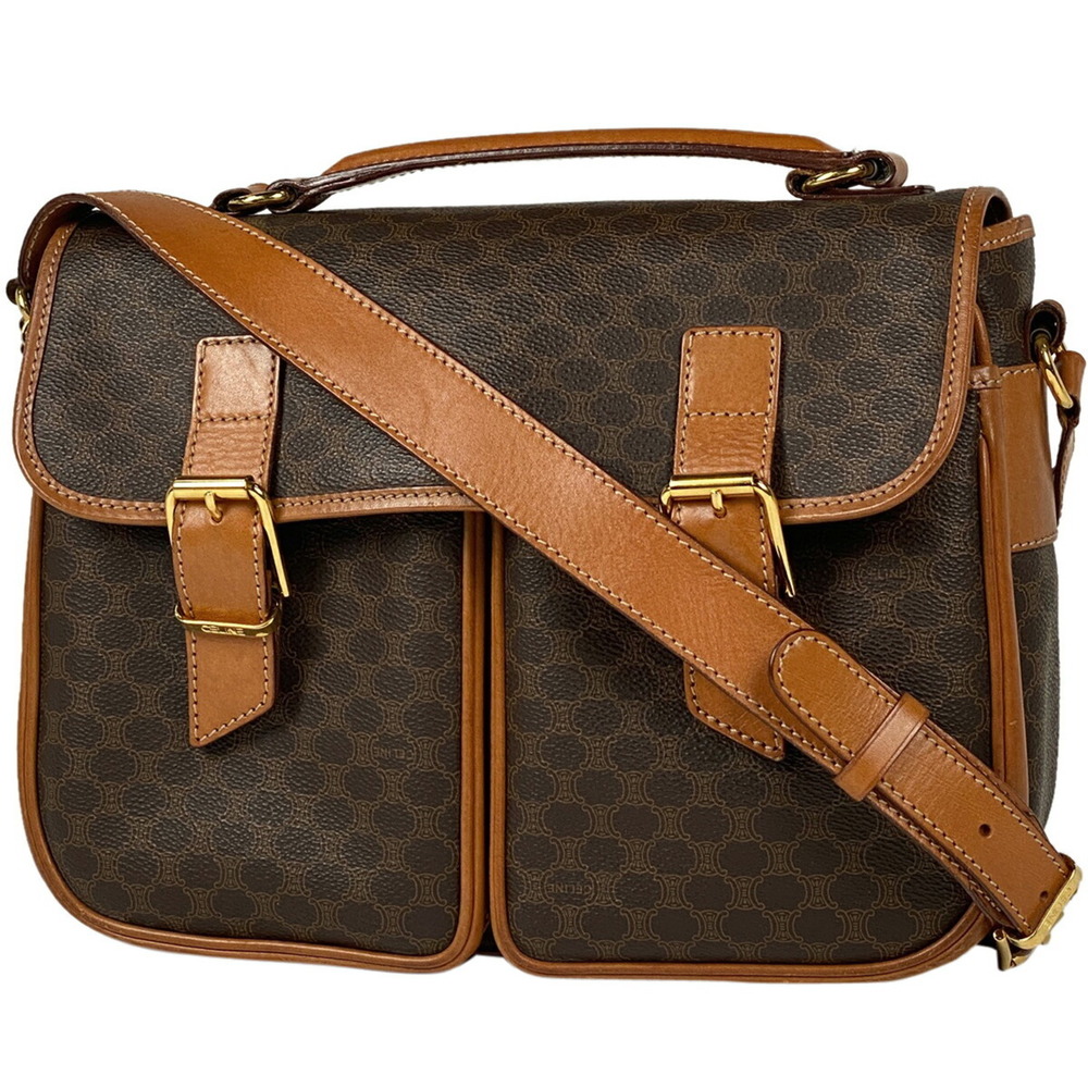 Celine Macadam Pattern Canvas Circle Messenger Sh… - image 1